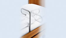 Opstahulp in combinatie met de bijbehorende accessoirehouder